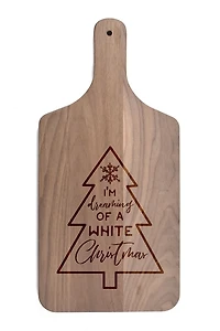 Walnut Dreaming of a White Christmas Cutting Board