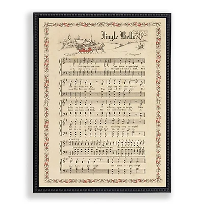 Jingle Bells Christmas Hymn Wall Plaque