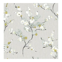 Gray Japanese Blossom Peel & Stick Wallpaper