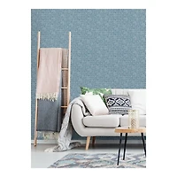 Blue Poplin Peel & Stick Wallpaper