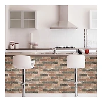 Red Reclaimed Brick Peel & Stick Wallpaper