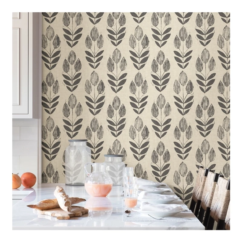 Folk Tulip Peel and Stick Wallpaper
