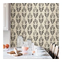 Folk Tulip Peel and Stick Wallpaper