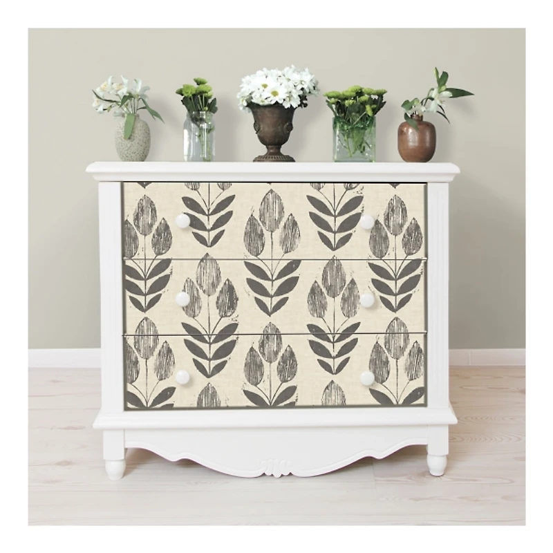 Folk Tulip Peel and Stick Wallpaper