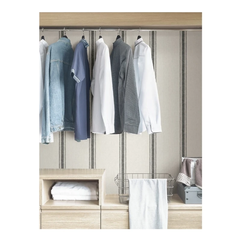 Charcoal & Cream Striped Peel & Stick Wallpaper