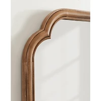 Rustic Wood Scallop Wall Mirror