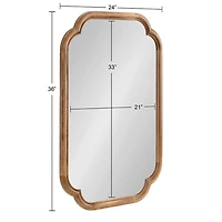 Rustic Wood Scallop Wall Mirror