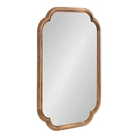 Rustic Wood Scallop Wall Mirror