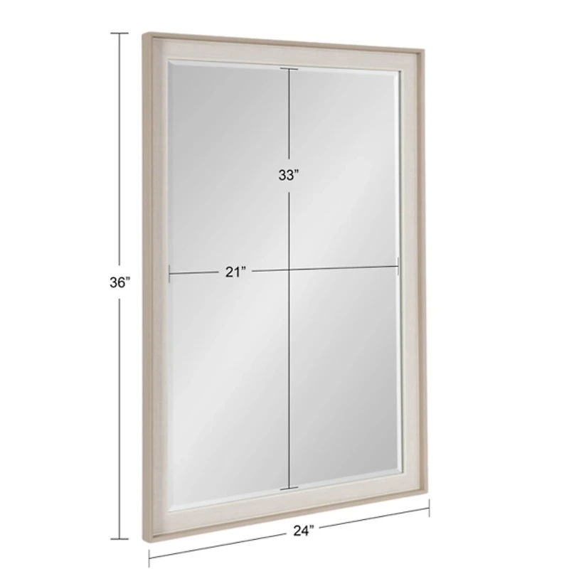 Neutral Linen Beveled Wall Mirror