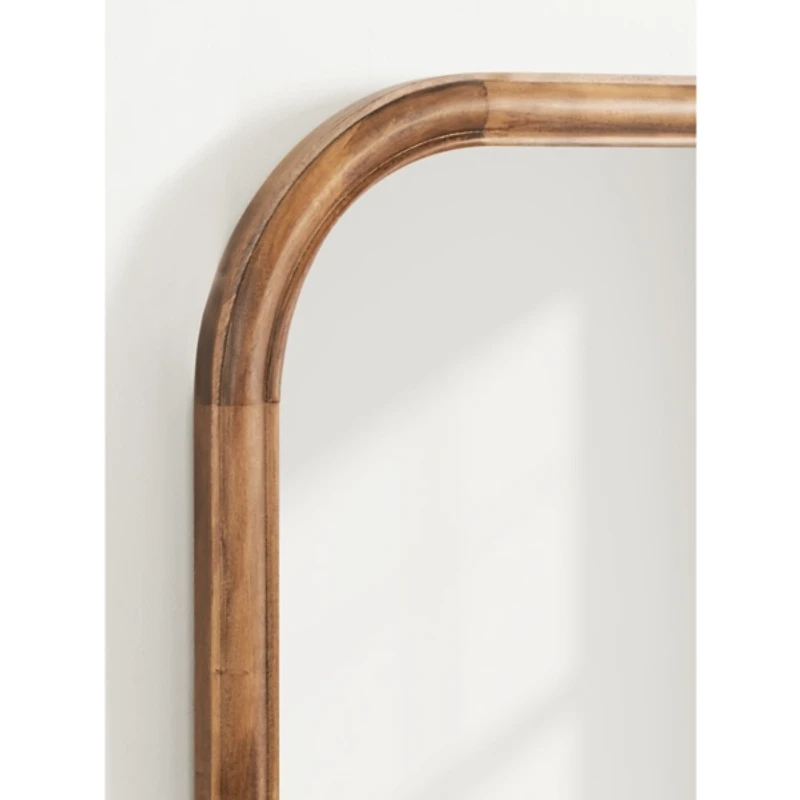 Rustic Brown Wide Arch Wall Mirror