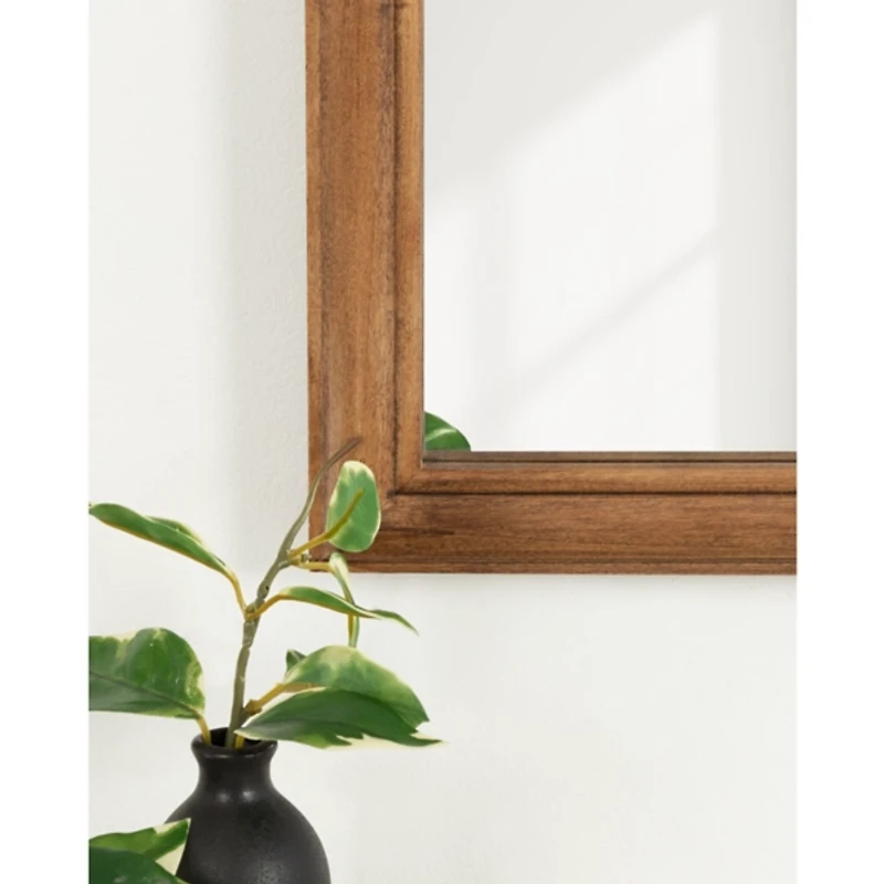 Rustic Brown Wide Arch Wall Mirror