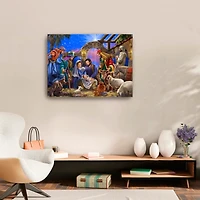 Bright Nativity Scene Canvas Art Print, 24x32