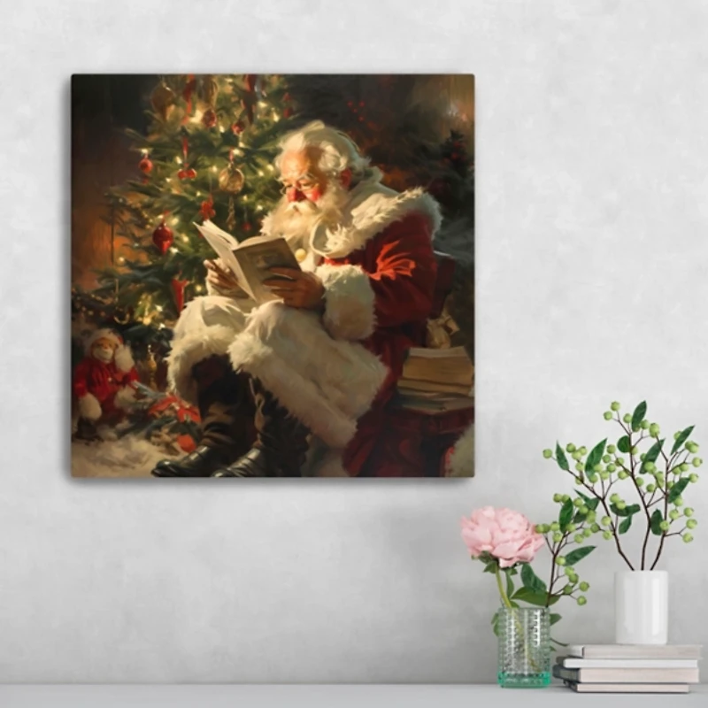 Santa's Stories Canvas Art Print