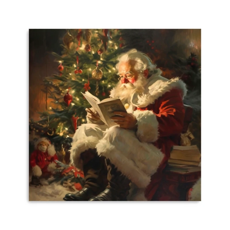 Santa's Stories Canvas Art Print