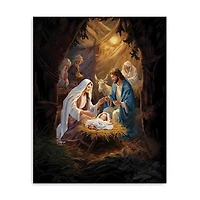 Warm Nativity Scene Canvas Art Print, 16x20 in.