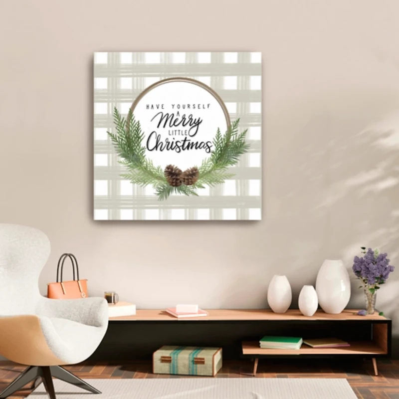 Buffalo Check Christmas Canvas Print, 30x30 in.