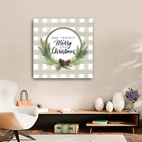 Buffalo Check Christmas Canvas Print, 30x30 in.
