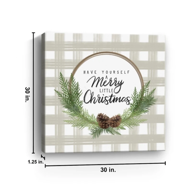 Buffalo Check Christmas Canvas Print, 30x30 in.