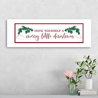 Merry Little Christmas Pine Canvas Print