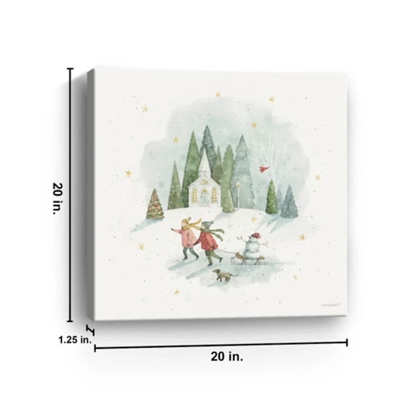 Skating Winter Wonderland Canvas Art Print