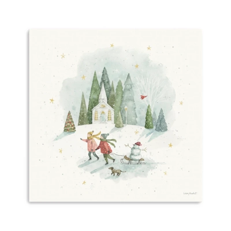Skating Winter Wonderland Canvas Art Print
