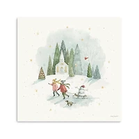 Skating Winter Wonderland Canvas Art Print