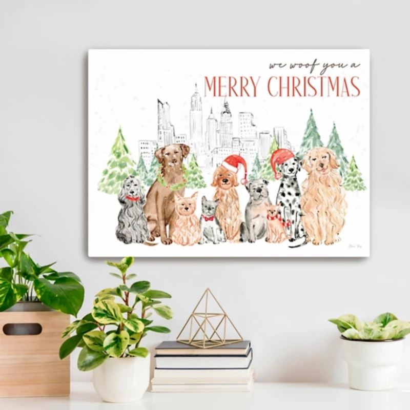 Woof You a Merry Christmas Canvas Print