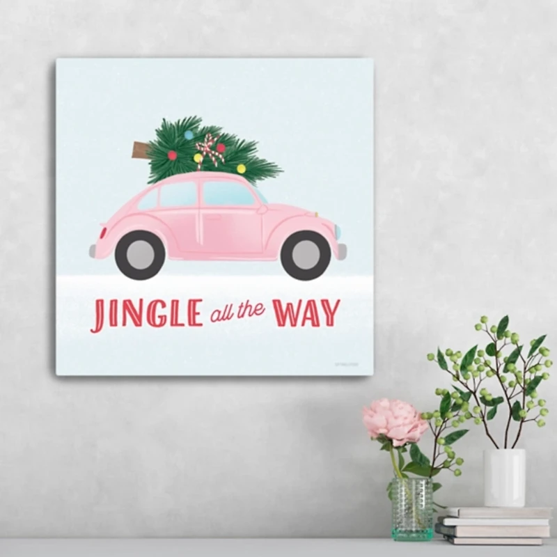 Jingle All the Way Car Canvas Art Print