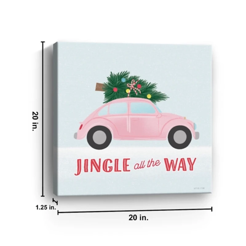 Jingle All the Way Car Canvas Art Print