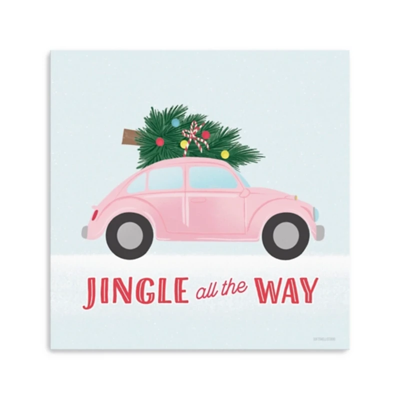 Jingle All the Way Car Canvas Art Print