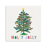 Holly Jolly Christmas Tree Canvas Art Print