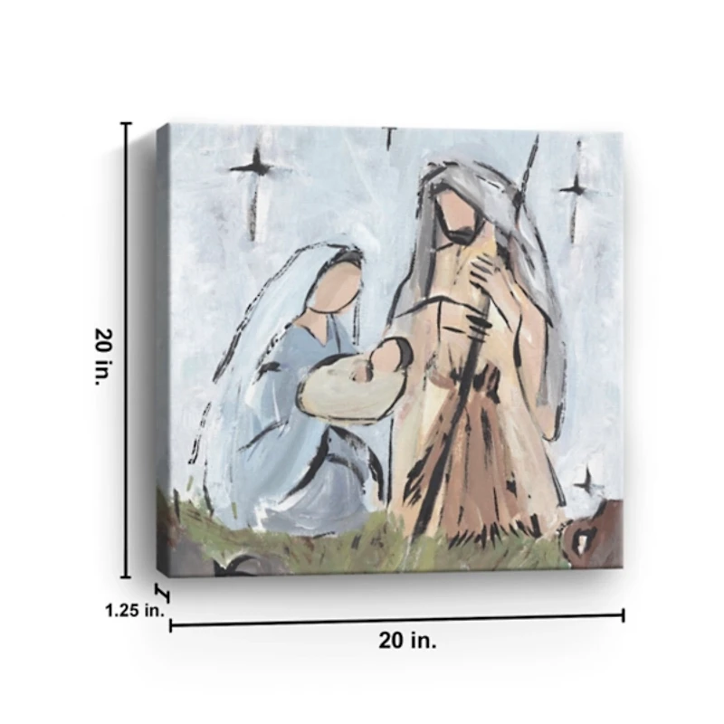 Starry Nativity Canvas Art Print