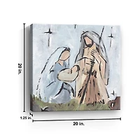 Starry Nativity Canvas Art Print