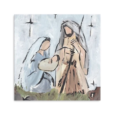 Starry Nativity Canvas Art Print