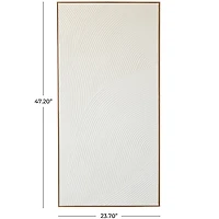 White Textured Abstract Framed Canvas Art Print