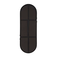 Black Cut Metal Gold Accents Oblong Wall Mirror