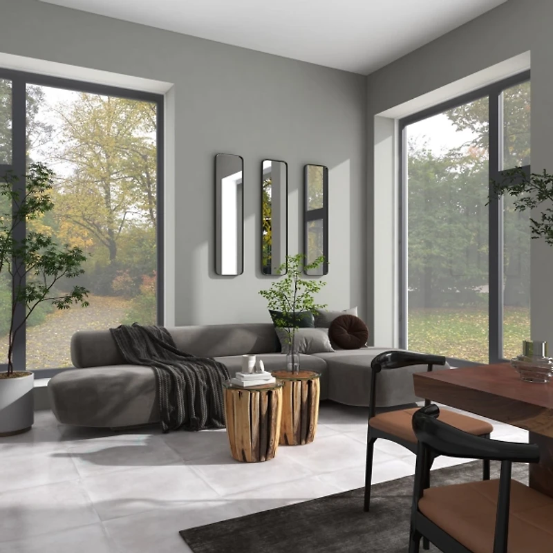 Black Rectangle Beveled Wall Mirror