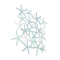 Light Blue Metal Overlapping Starfish Wall Plaque