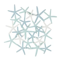 Light Blue Metal Overlapping Starfish Wall Plaque