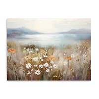 Floral Scenic Ocean Canvas Art Print, 40x30 in.