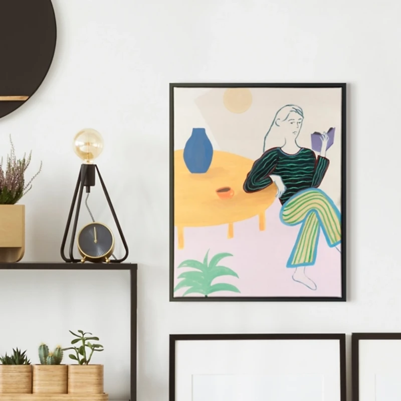 Book Time Framed Canvas Art Print