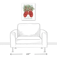 Personalized Joyful Mittens Canvas Art Print