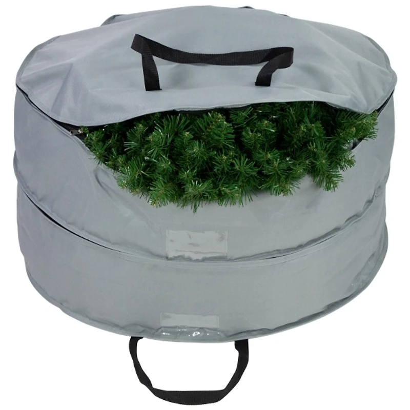 Gray Double Wreath Storage Bag