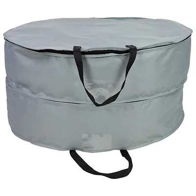 Gray Double Wreath Storage Bag