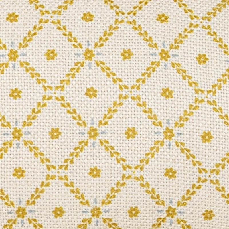 Mustard Geometric Floral Indoor/Outdoor Pillow