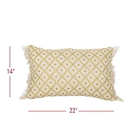 Mustard Geometric Floral Indoor/Outdoor Pillow
