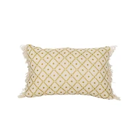 Mustard Geometric Floral Indoor/Outdoor Pillow