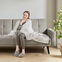 Beautyrest Snow Faux Fur Oversized Heated Throw
