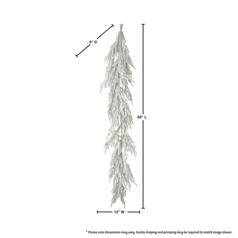 Flocked Norfolk Pine Garland