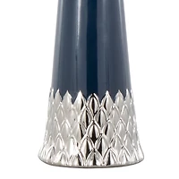 Navy and Silver Piper Table Lamp